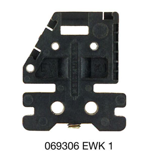End bracket, black, Rail: TS 32, when screwed in image 1