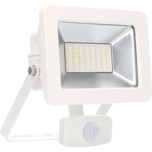 Floodlight - 30W 3300lm 4000K IP44  - Sensor - Sanan LED - White image 1