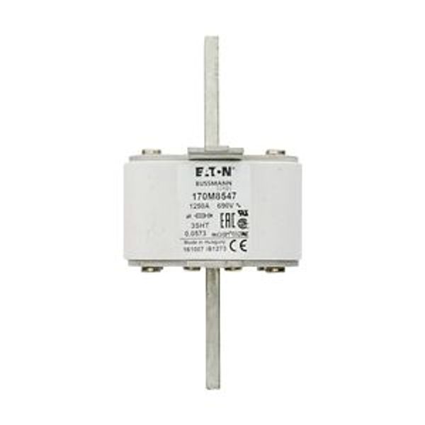 Fuse-link, high speed, 1250 A, AC 690 V, size 3, 76 x 76 x 150 mm, aR, IEC, single indicator image 4