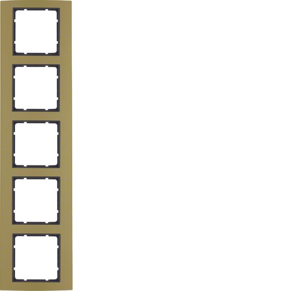 Frame 5gang, B.3, al. gold/ant. matt, al. anodised image 1