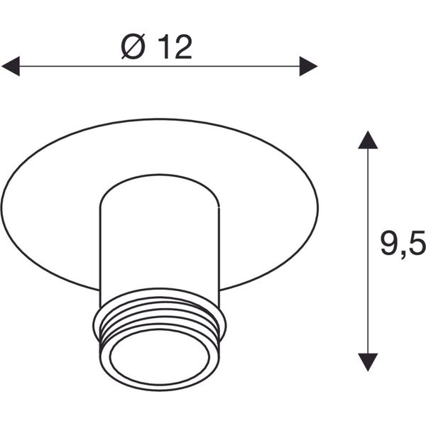 FENDA E27 ceiling light, white, without shade image 2