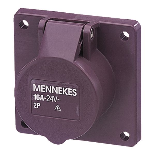 Mennekes Panel mounted recept., 16A3p0h, IP44 1657 image 1