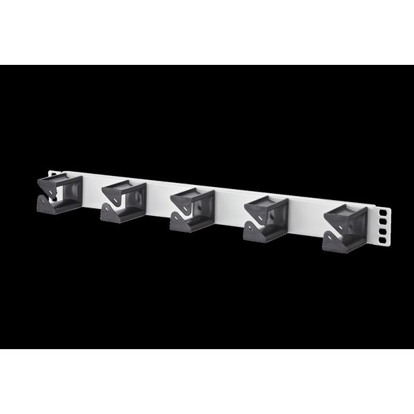 Cable manager 19 inches/1RU 56 mm RAL 7035 grey image 2