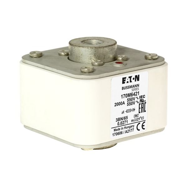 Fuse-link, high speed, 1250 A, AC 1250 V, 2 x size 3, 74 x 177 x 95 mm, aR, IEC, single indicator image 11