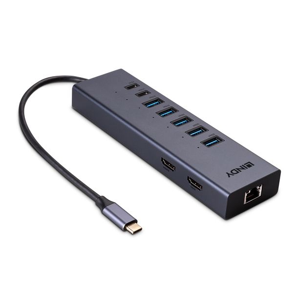 DST-Mini Duo, USB-C Laptop Mini Docking Station 2x 4K HDMI® 2x 4K HDMI®, PD 3.0 100W, USB 3.2 Gen 2, Gigabit Ethernet image 1