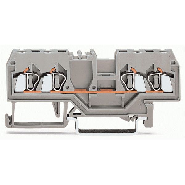 4-conductor through terminal block 2.5 mm² center marking orange image 1