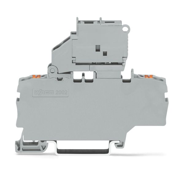 2202-1911 2-conductor fuse terminal block; with pivoting fuse holder; with additional jumper position image 1