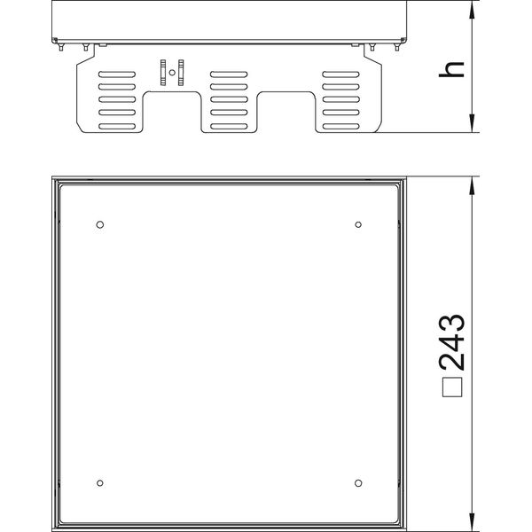 RKN2 UZD3 9VS20 Square cassette blank 243x243mm image 2