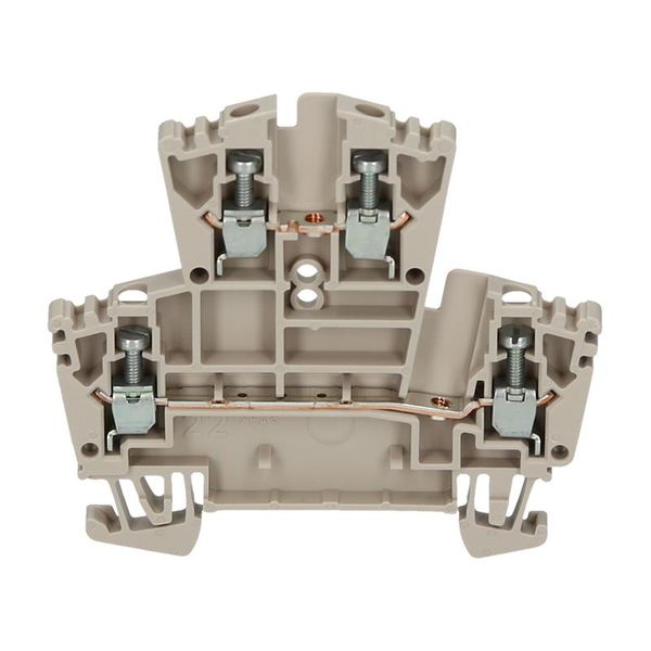 Feed-through terminal WDK 2.5, Double-tier terminal, Screw connection, 2.5 mm², dark beige, Weidmuller image 2