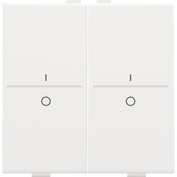 Double key with 'I' and '0' symbols for wireless switch or push button image 3