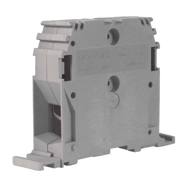 Screw terminal block 95mm2, panel mounting, grey color image 1