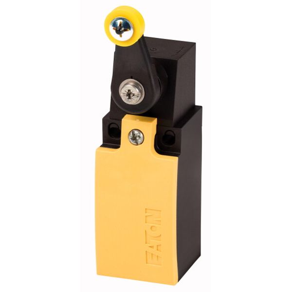Safety position switch, LS(M)-…, Rotary lever, Complete unit, 1 N/O, 1 NC, EN 50047 Form A, Snap-action contact - Yes, Yellow, Metal, Cage Clamp, -25 image 1