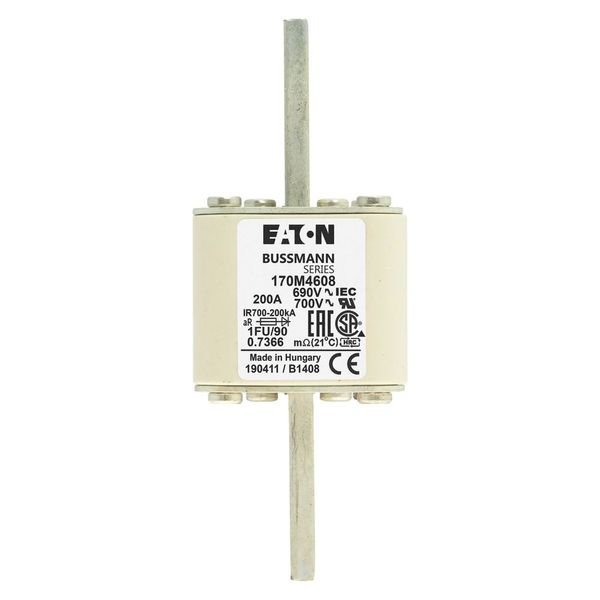 Fuse-link, high speed, 200 A, AC 690 V, size 1, 53 x 69 x 136 mm, aR, IEC, UL image 21