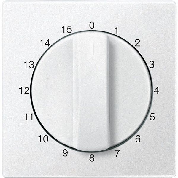 Central plate for timer insert 15 min, polar white, system M 539319 image 1