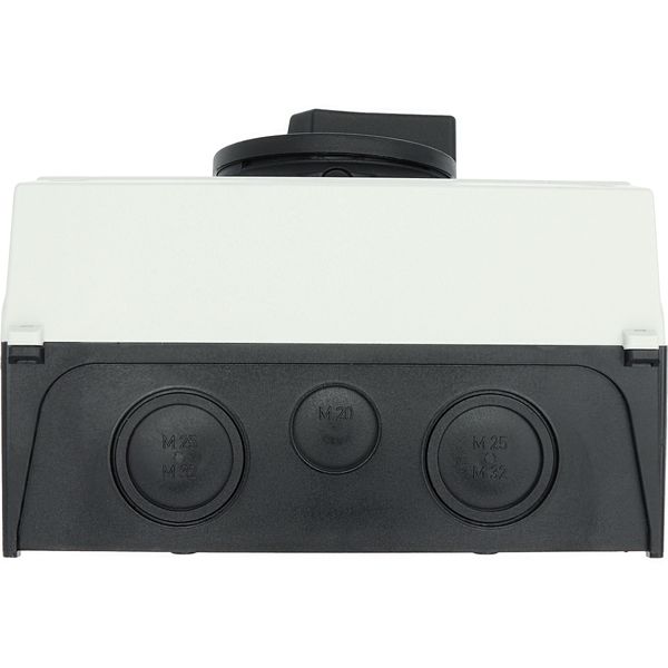 Main switch, P3, 63 A, surface mounting, 3 pole, STOP function, With black rotary handle and locking ring, Lockable in the 0 (Off) position, with asse image 46