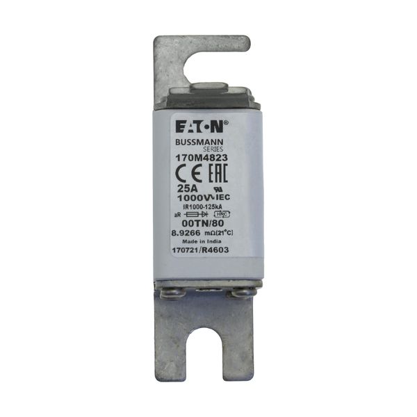 Fuse-link, high speed, 25 A, AC 1000 V, size 00, 30 x 47 x 98 mm, aR, DIN, IEC, single indicator image 17