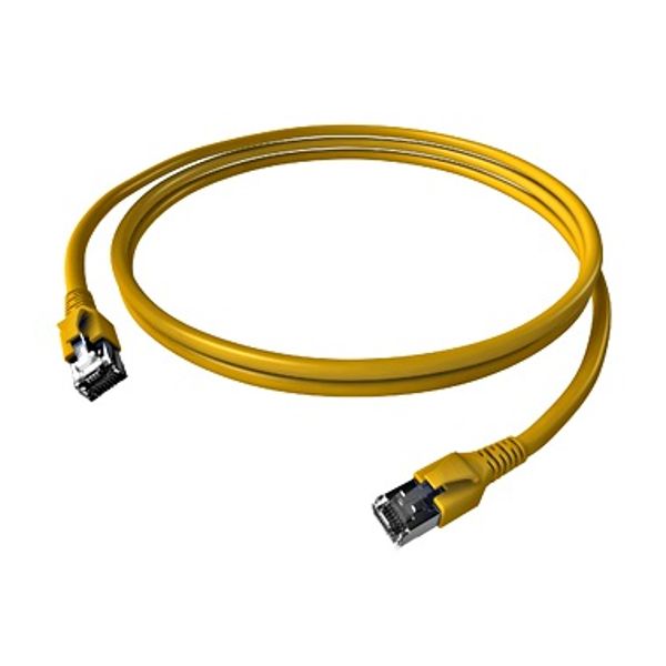 Patchcord RJ45 shielded Cat.6a 10GB, LS0H, yellow,  7.0m image 1