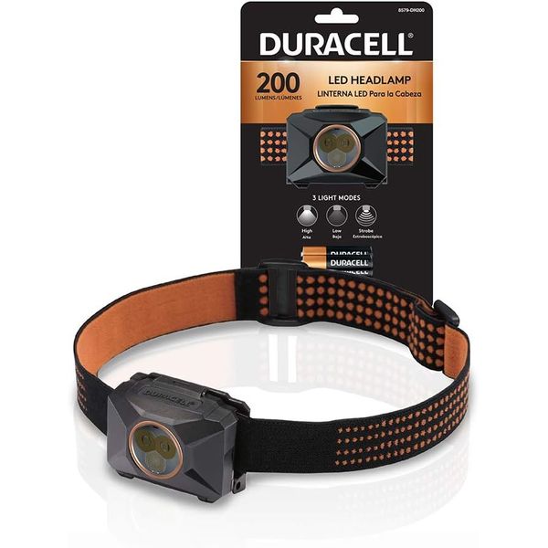 DURACELL 8579 Headlamp 200lm incl. 3xAAA BL1 image 1