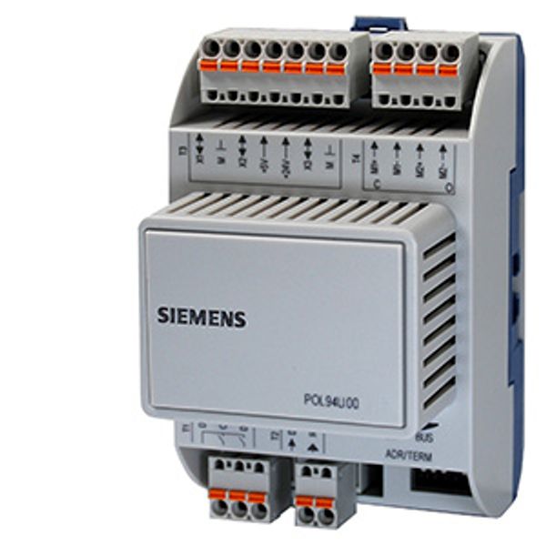 POL94U.00/STD - Climatix POL94U.00/STD I/O extension module; 24 VAC/DC; 5  I/O incl stepper output; Peripheral bus image 1