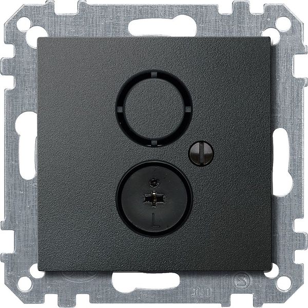 Speaker socket insert, anthracite, System M image 1