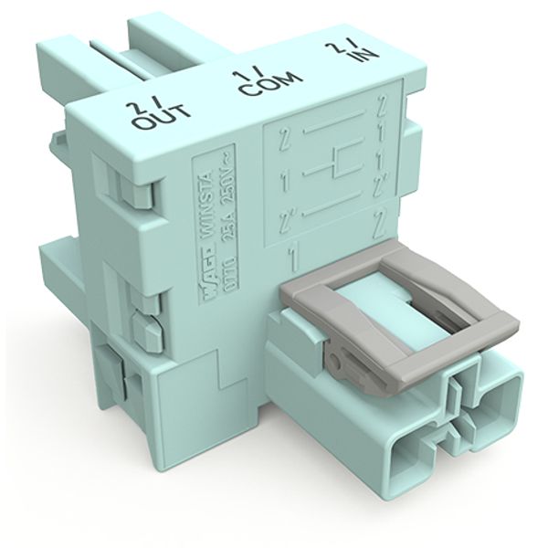 Distributor for status queries 2-pole/3-pole Cod. B light turquoise image 2