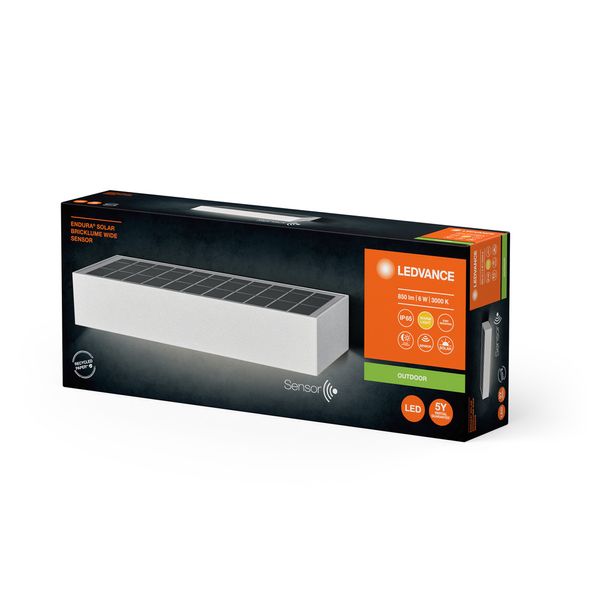 ENDURA SOLAR BRICKLUME WIDE SEN WT LEDV image 1