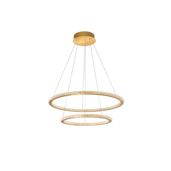 Brass Gold Aluminium   & Acrylic  LED 56 Watt 230 Volt  3555Lm 3000K IP20   D: 60 H: 150 cm Adjustable Height & Rotating image 1