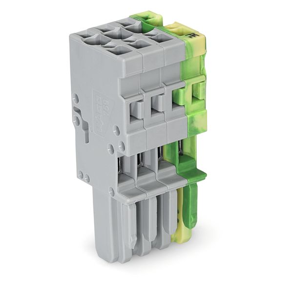 1-conductor female connector CAGE CLAMP® 4 mm² green-yellow/gray image 1