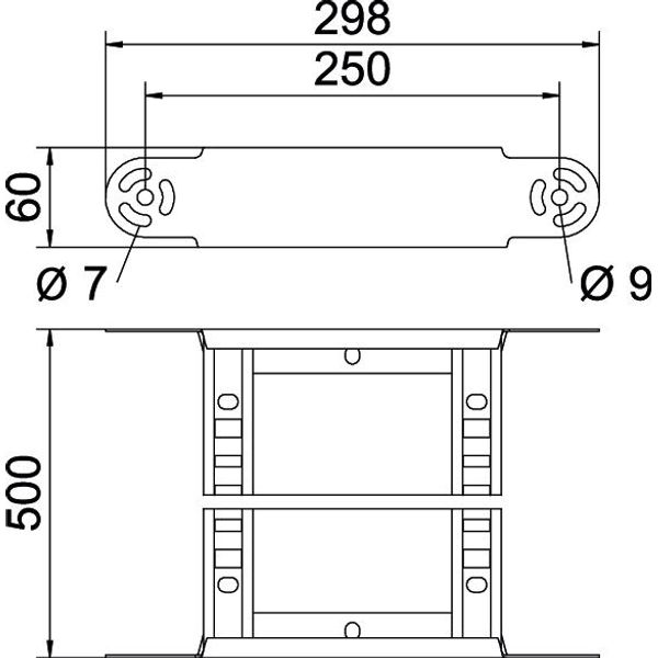 LGBE 650 A4 Adjustable bend element for cable ladder 60x500 image 2