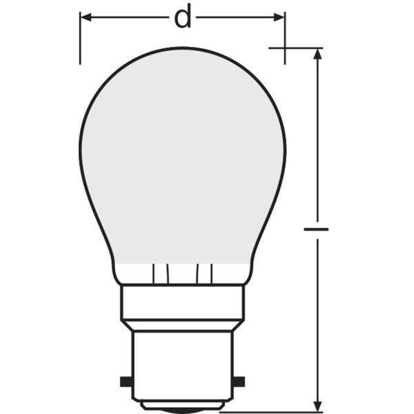 LED CLASSIC P DIM P 4.8W 827 Frosted B22d image 6