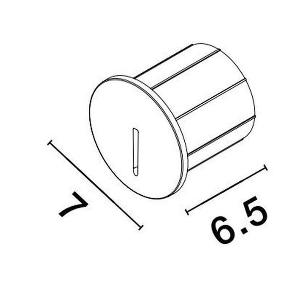 White Aluminium LED 3 Watt 170Lm 220-240 Volt 50Hz 3000K IP54 D: 7 H: 6.5 cm Cut Out: 5.5 cm image 1