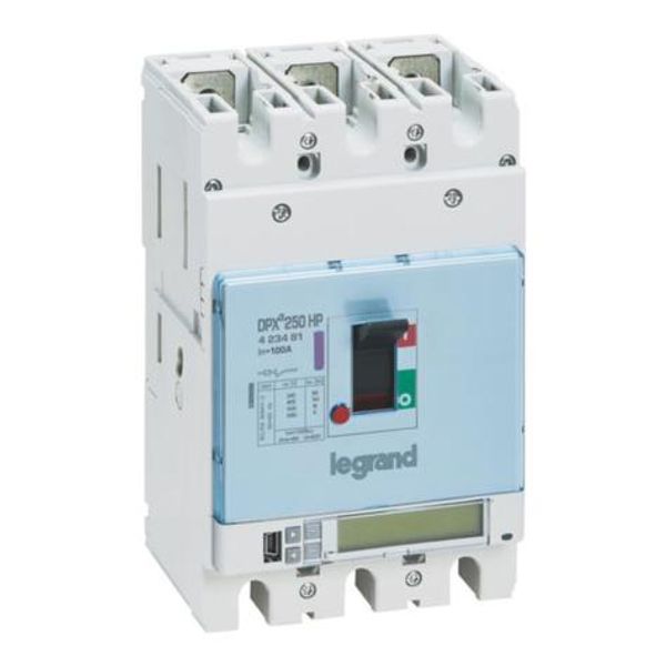 423481 Circuit breaker DPX3 250HP 3 poles,rated current of 100A and S10 electronic protection unit image 1