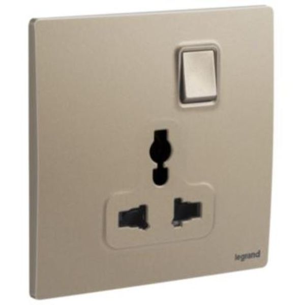 281120DB Mallia Senses 1 gang Multistandard switched socket outlet image 1