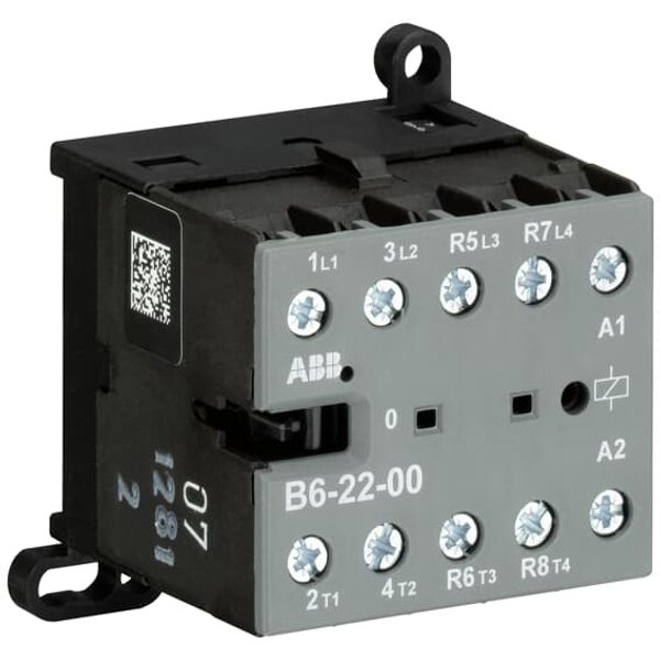 B6-22-00-80 Mini Contactor 220 ... 240 V AC - 2 NO - 2 NC - Screw Terminals image 3