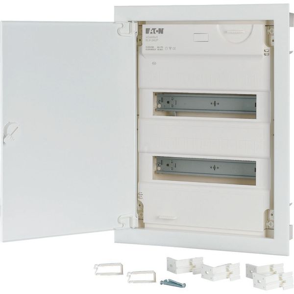 Compact distribution board-flush mounting, 2-rows, super-slim sheet steel door image 2