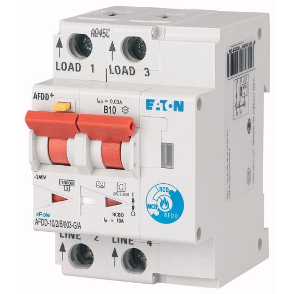 Arc Fault Detection Device, 2p, B, 10 A, 30 mA, type G/A image 1