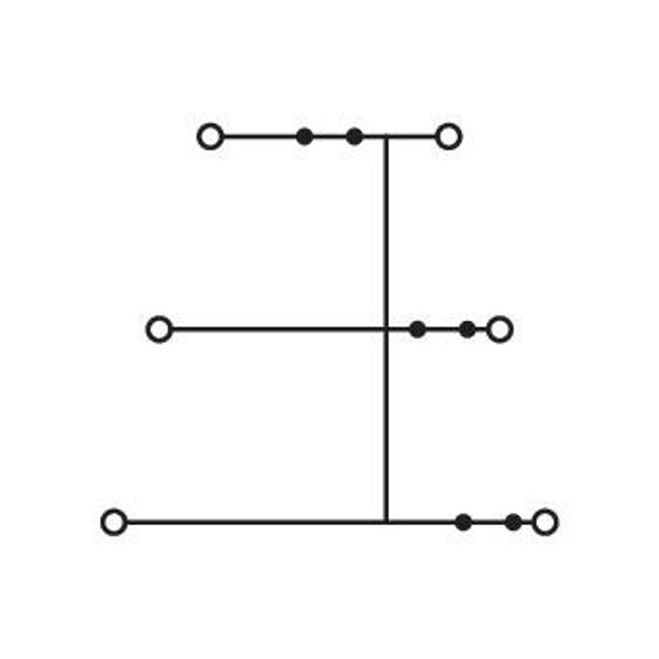 Triple-deck terminal block 6-conductor through terminal block L gray image 4