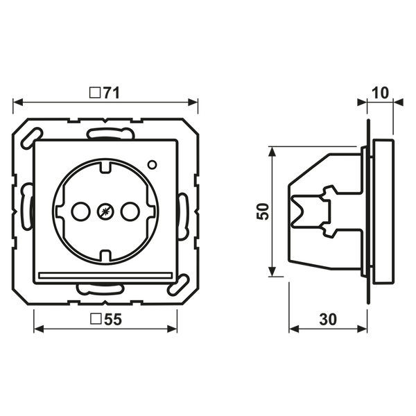 SCHUKO socket 16 A / 250 V A1520-OSWMLNW image 2