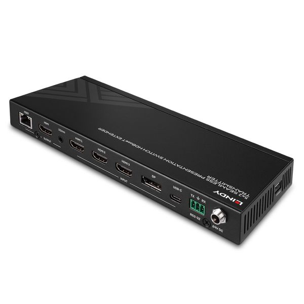 5 Port Seamless Presentation Switch HDBaseT Extender - Transmitter Extend and switch between HDMI®, DisplayPort and Type C inputs up to 70m via HDBaseT image 2