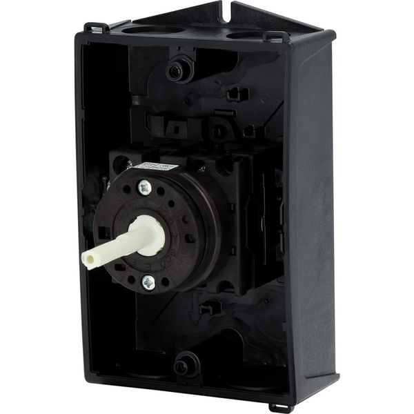 On-Off switch, T0, 20 A, surface mounting, 2 contact unit(s), 3 pole, with black thumb grip and front plate image 29