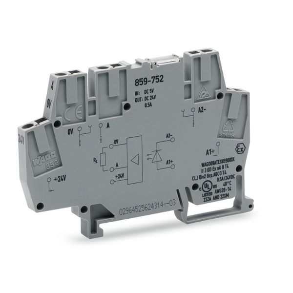 859-752 Optocoupler module; Nominal input voltage: 5 VDC; Output voltage range: 0 … 24 VDC image 1