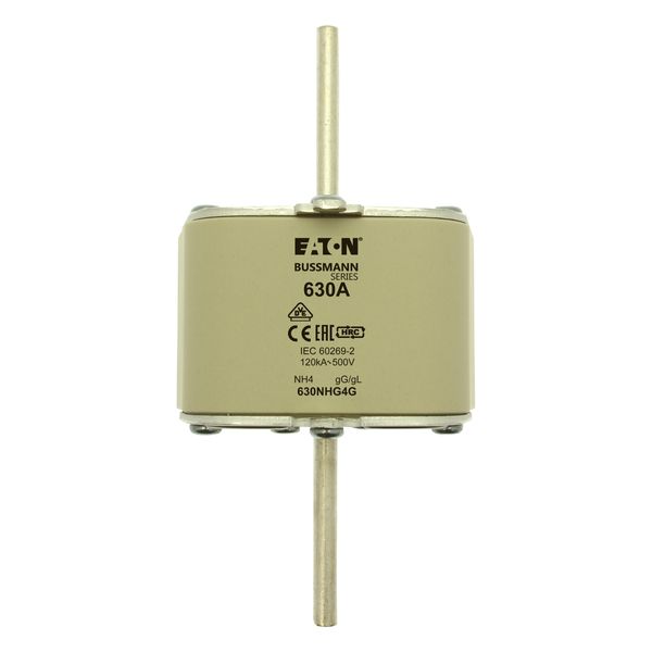 Fuse-link, LV, 630 A, AC 500 V, NH4, gL/gG, IEC, single indicator, live gripping lugs image 8