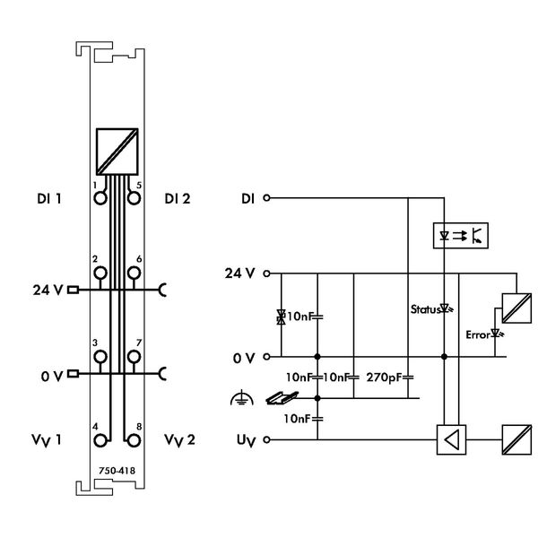 2-channel digital input 24 VDC 3 ms light gray image 4