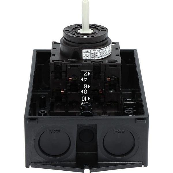 Reversing switches, T3, 32 A, surface mounting, 3 contact unit(s), Contacts: 5, 60 °, maintained, With 0 (Off) position, 1-0-2, Design number 8401 image 16