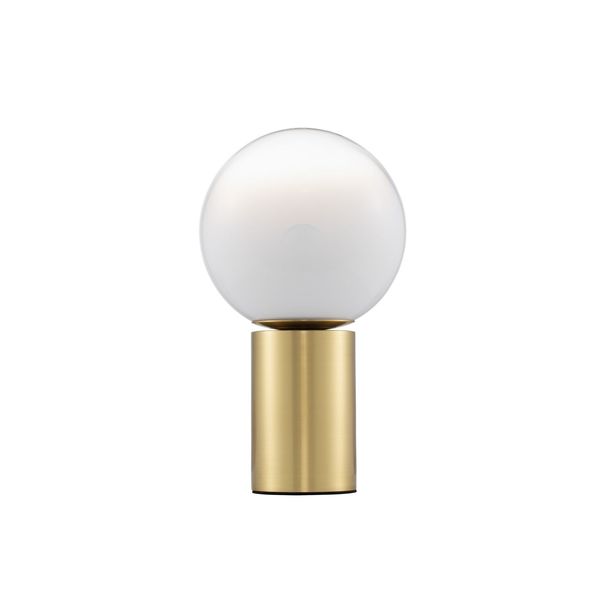 Brass Gold Metal & Gradient White Glass LED E27 1x12 Watt 230 Volt IP20 Bulb Excluded Cable Length: 190 cm D: 20 H: 35.5 cm image 1