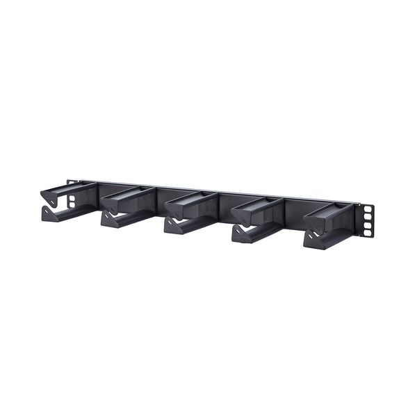 Cable manager 19 inches/1RU 100 mm RAL 9005 black image 2