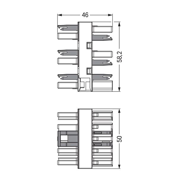 5-way distribution connector 5-pole Cod. I blue image 5