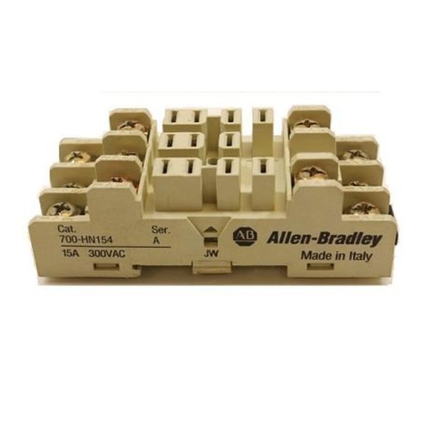 Allen-Bradley, Blade Base Socket, Bulletin 700-HB Relays, Panel or DIN Rail Mount, Screw, 700-HN154 image 1