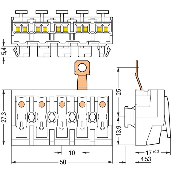 Lighting connector push-button, external for Linect® white image 6