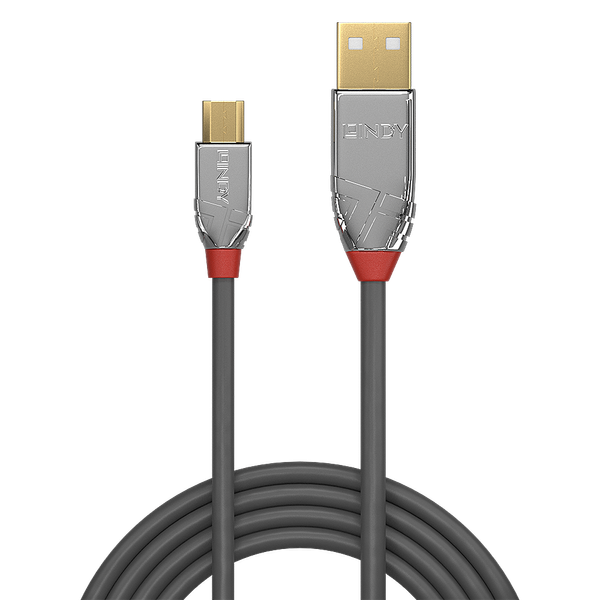 0.5m  USB 2.0 Type A to Micro-B Cable, Cromo Line USB Type A Male to Micro-B Male image 2